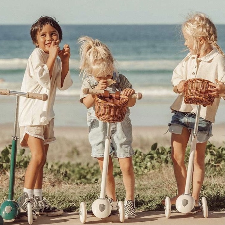 Children on scooters