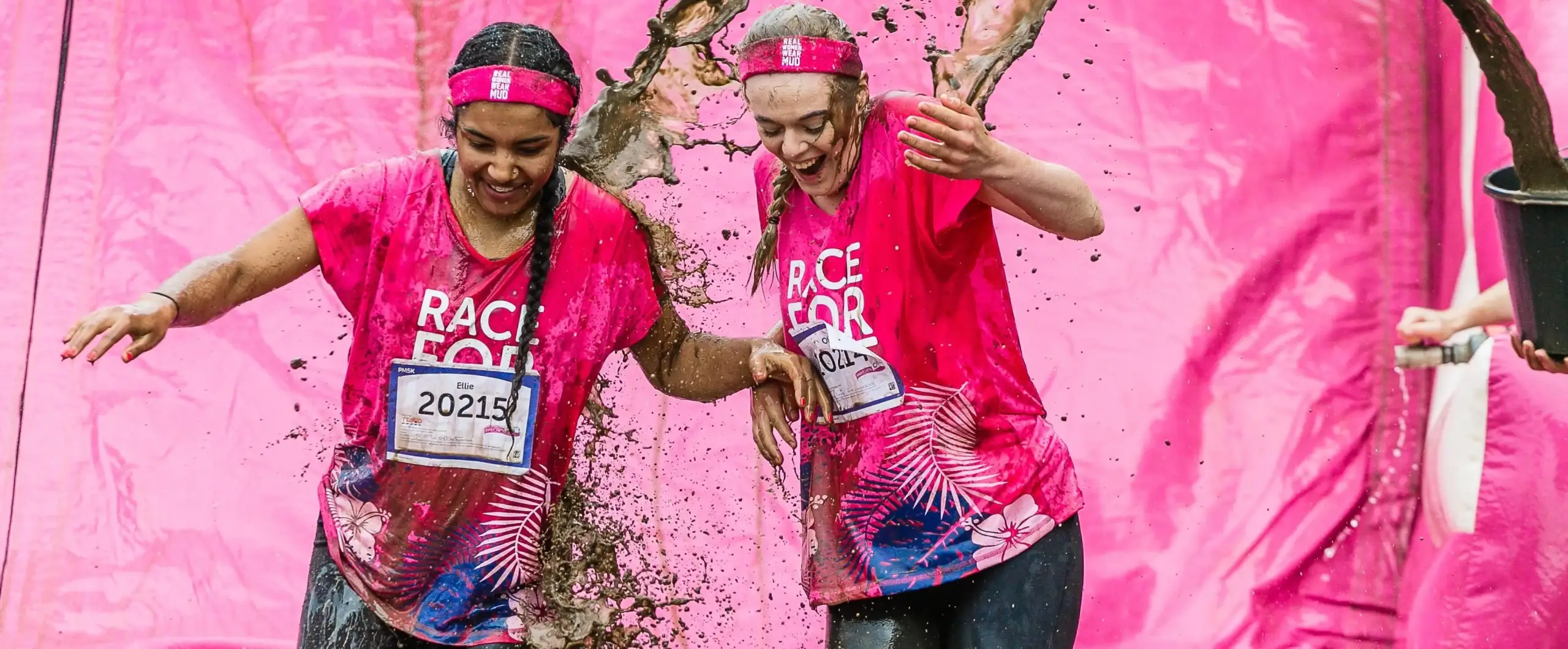 Alt Text for Main Image: The Diamond Logistics team in their Pretty Mudder fundraising gear, ready for action.